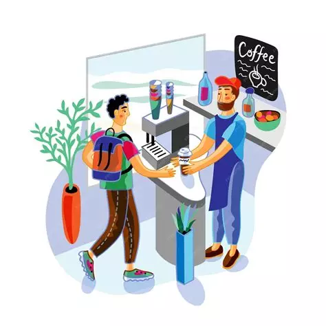 étudiants qui prennent un café