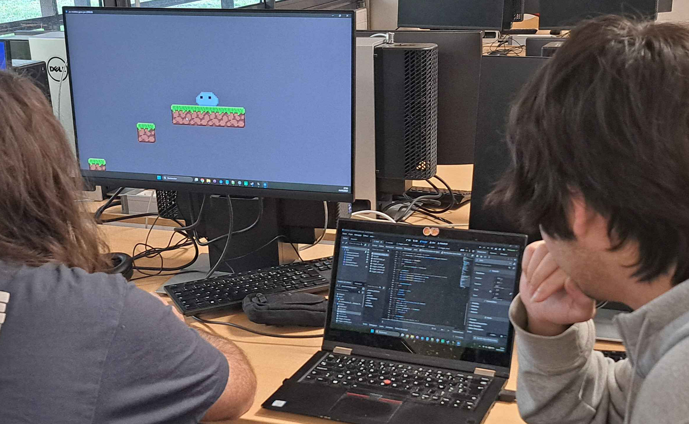 Etudiants sur Godot