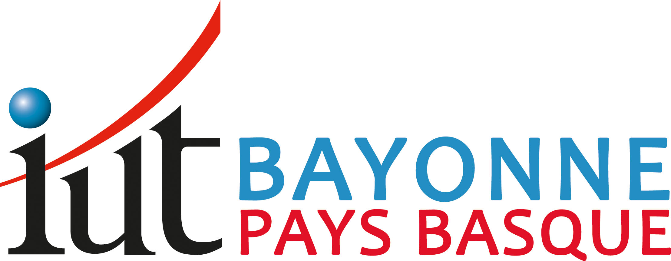 Logo horizontal couleur de l'IUT de Bayonne et du Pays Basque