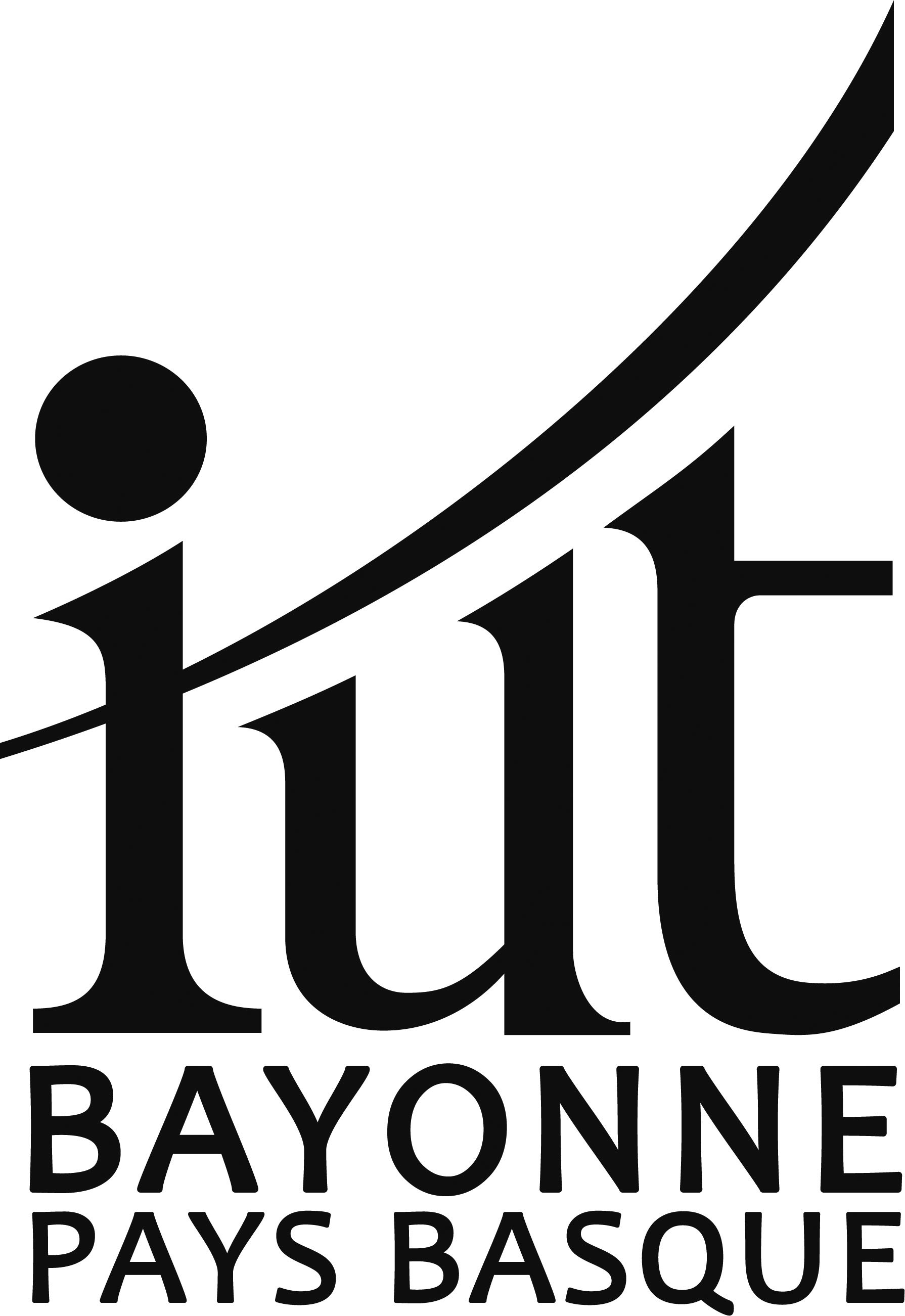 Logo noir et blanc de l'IUT de Bayonne et du Pays Basque